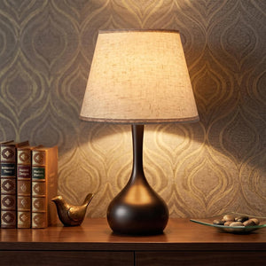 Touch Bedside Table Lamp – 3-Way Dimmable with Fabric Shade